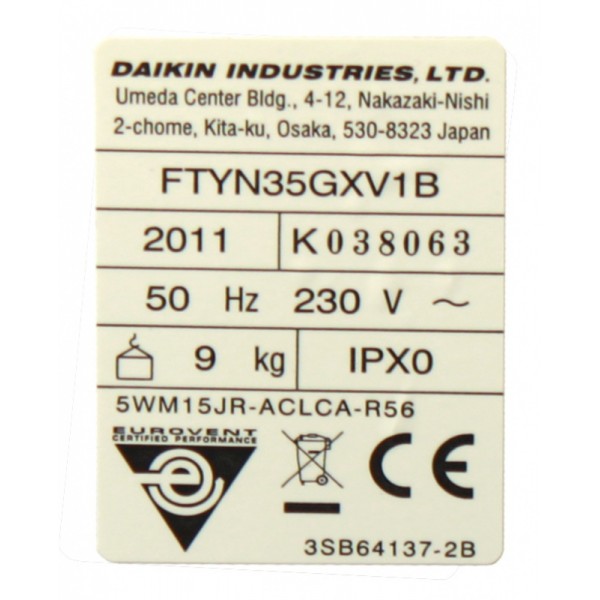 DAIKIN FTYN35GX / RYN35GX